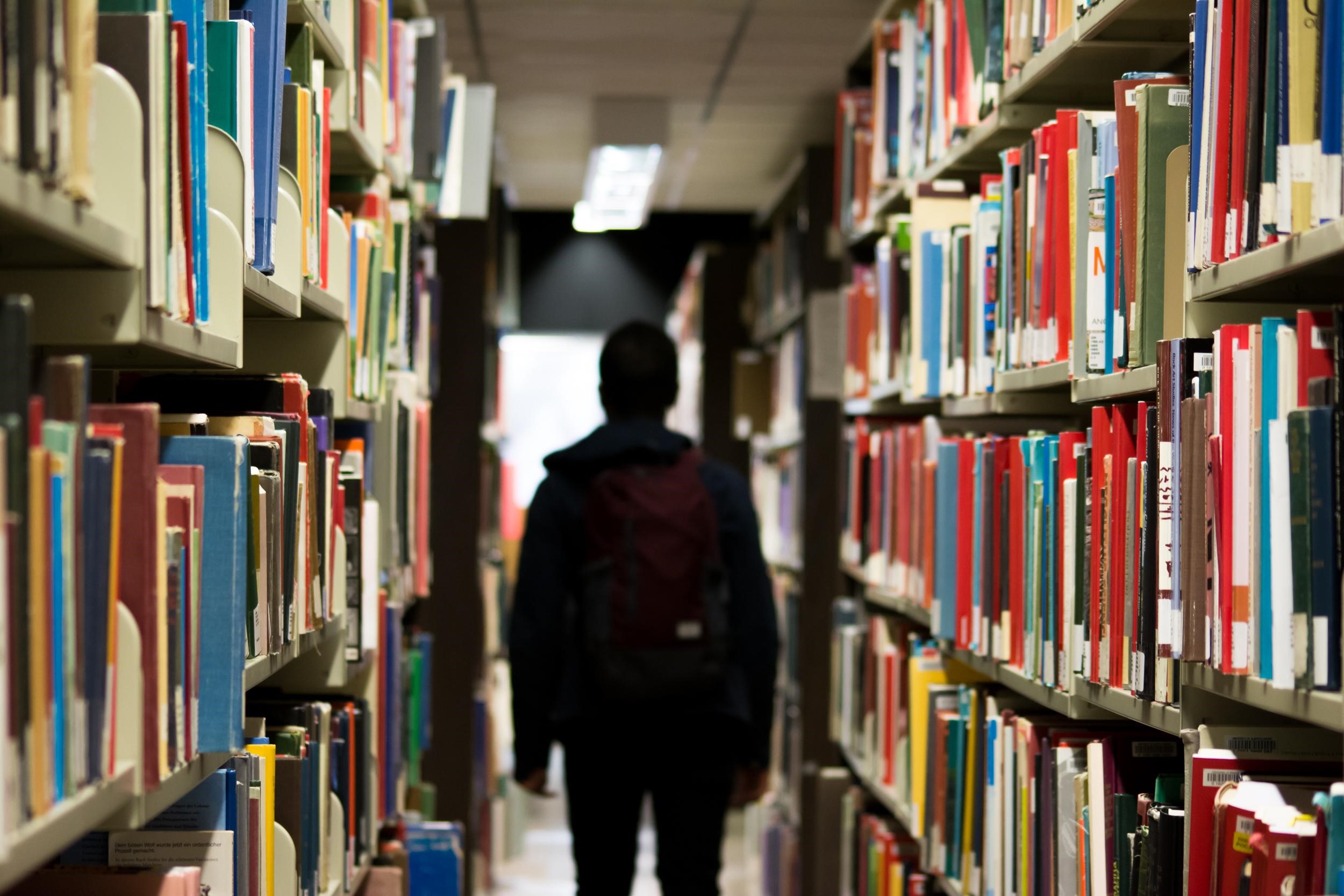 A Student in a Library Study in Australia
